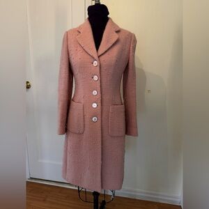 100% wool tweed dusty pink coast from Banana Republic
